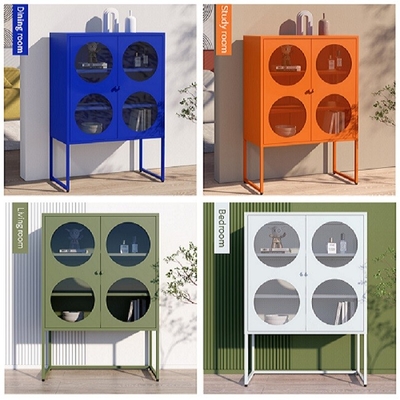 Multi Funktionszwei Tür-Stahlspeicher-Schrank-Kabinett mit 2 verstellbaren Regalen