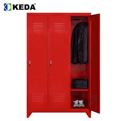 Garderoben-Stahlschrank der rote Farbed500mm 0,194 CBM